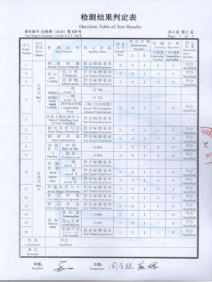 检测报告(220KV多棱形钢管杆)